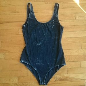 Black washed bodysuit
